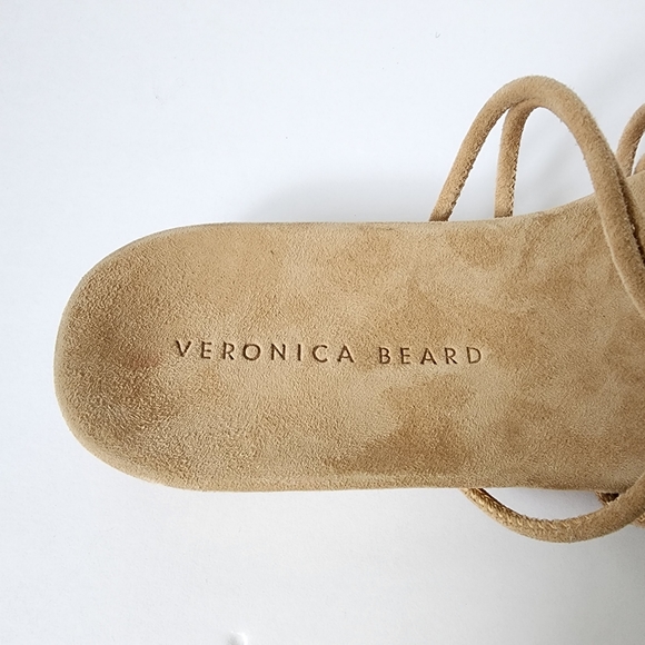 Veronica Beard suede nude comfy sandal knotted straps Size 6.5 New - Picture 6 of 9
